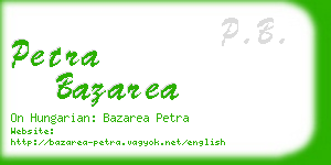 petra bazarea business card